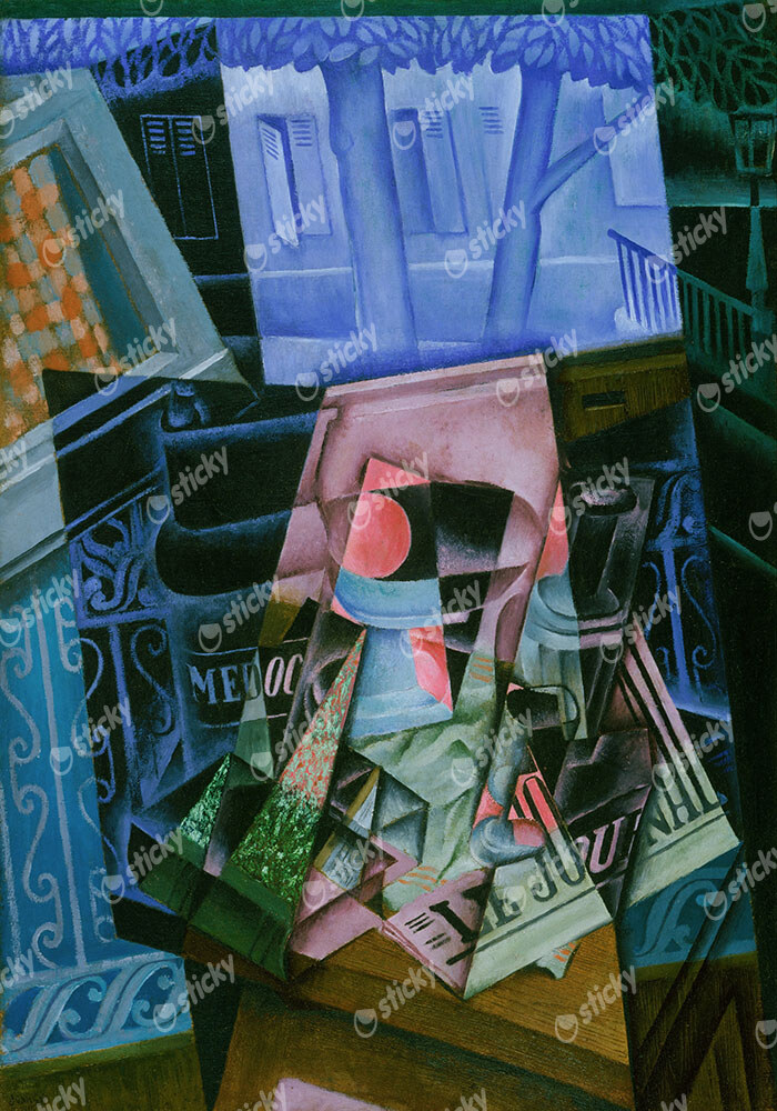 Πινακας σε καμβά JUAN GRIS - STILL LIFE BEFORE AN OPEN WINDOW