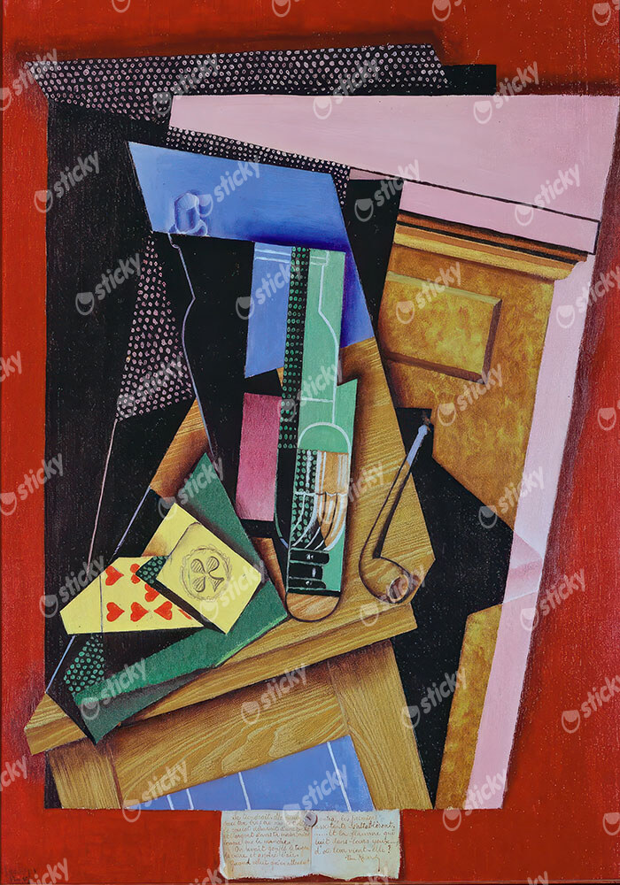 Πινακας σε καμβά JUAN GRIS - STILL LIFE WITH A POEM