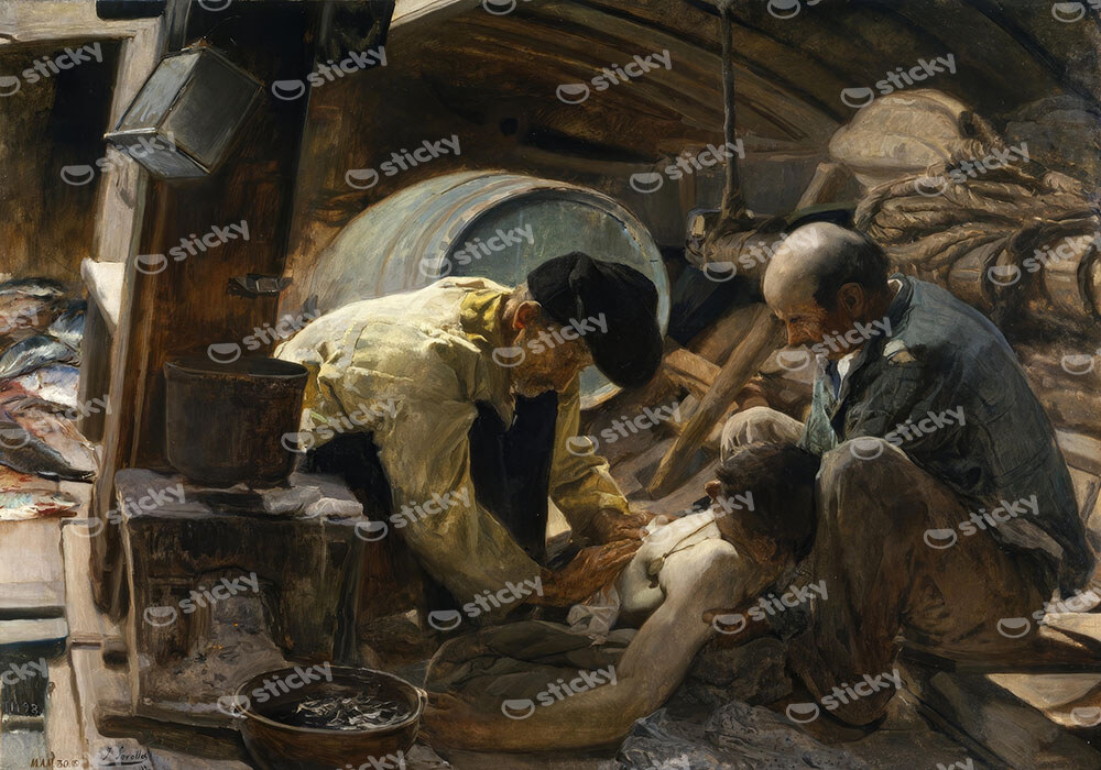 Πινακας σε καμβά JOAQUIN SOROLLA - AND THEY STILL SAY FISH ARE EXPENSIVE