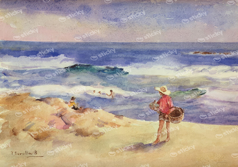 Πινακας σε καμβά JOAQUIN SOROLLA - BOY ON THE SAND