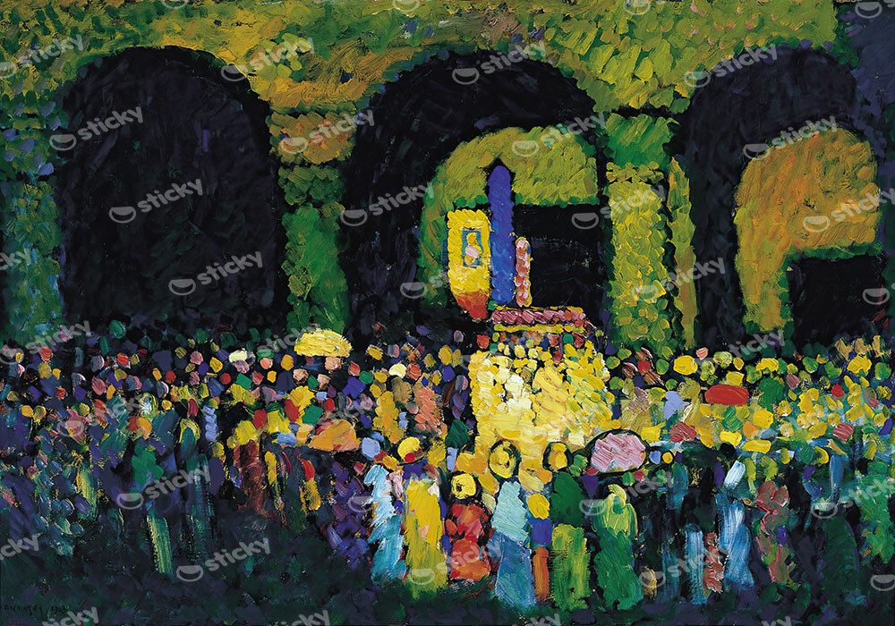 Πινακας σε καμβά KANDINSKY - THE LUDWIGSKIRCHE IN MUNICH
