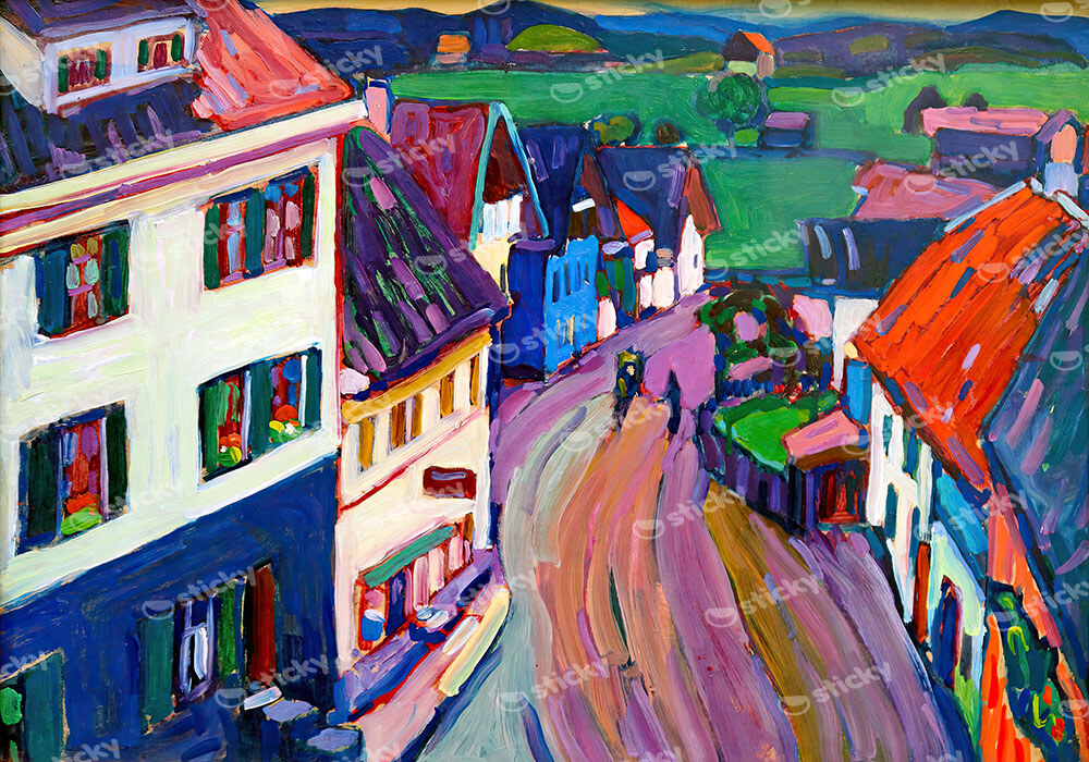 Πινακας σε καμβά KANDINSKY - VIEW FOR THE WINDOW OF THE GRIESBRAU