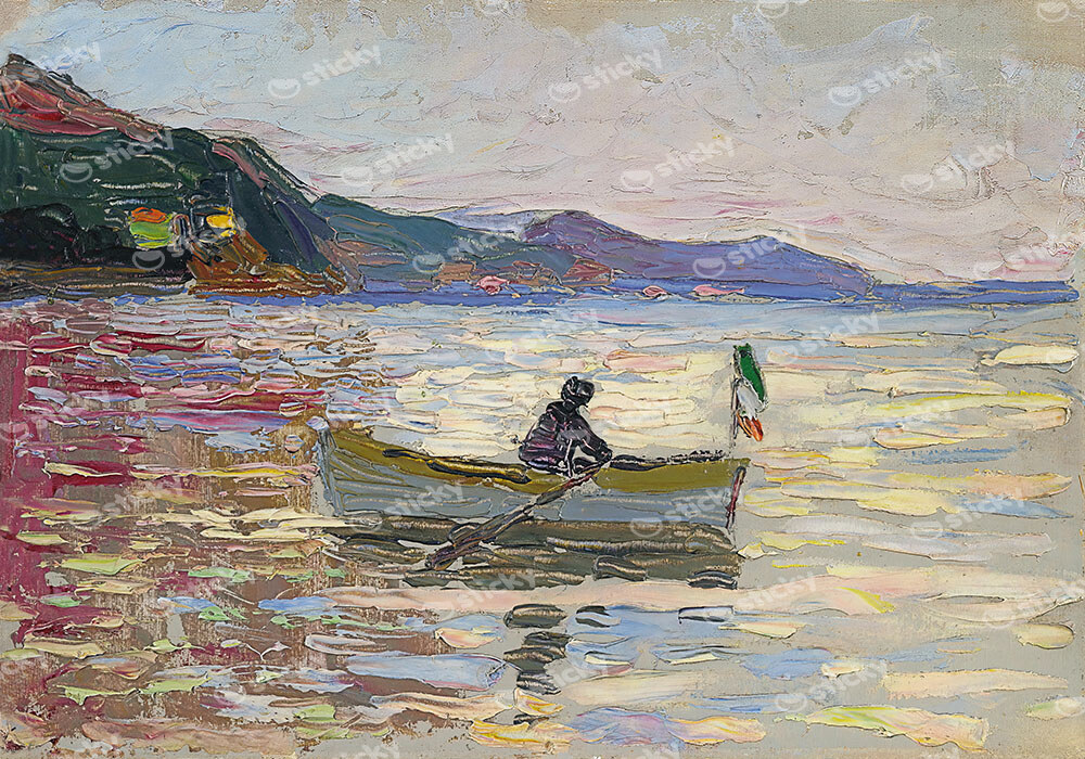 Πινακας σε καμβά KANDINSKY - RAPALLO BOAT AT SEA