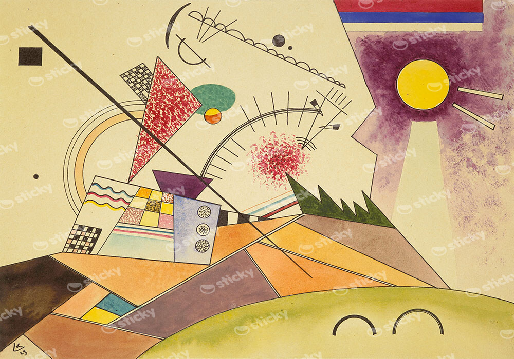 Πινακας σε καμβά KANDINSKY - STUDY FOR MOVING REST