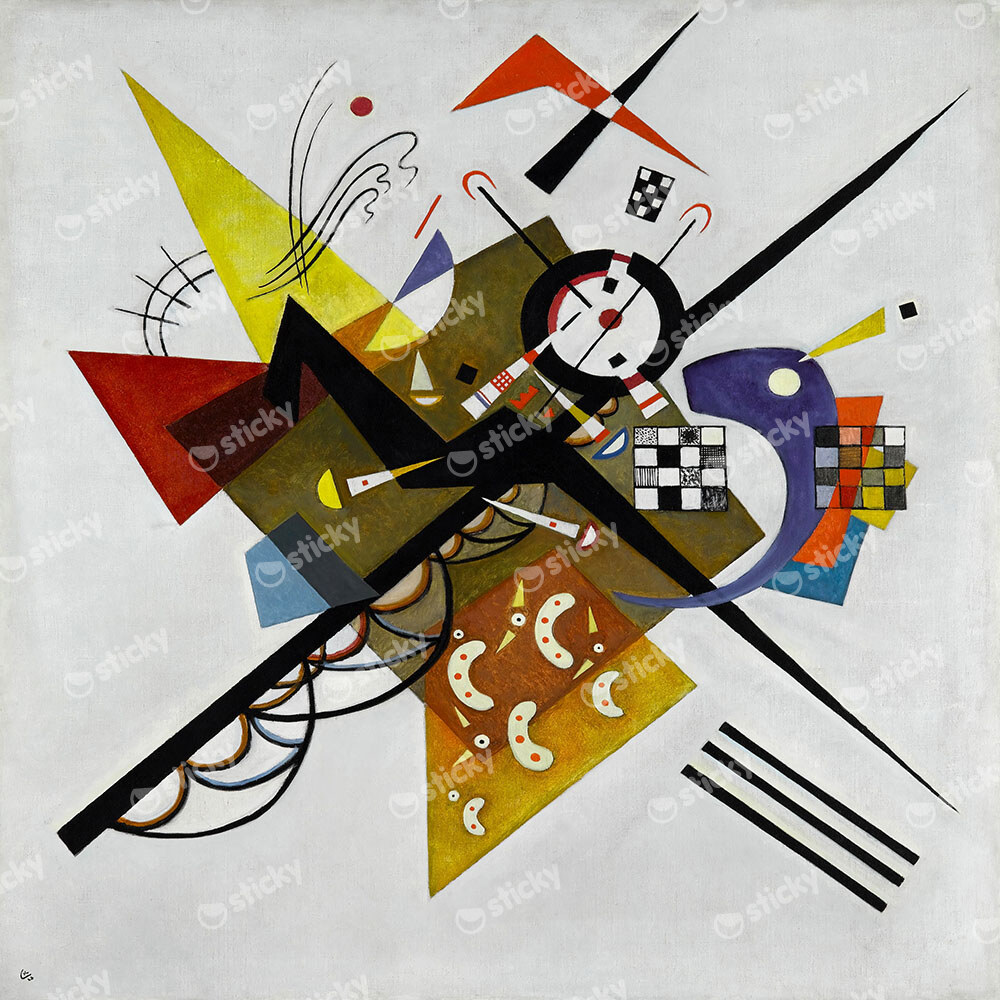 Πίνακας σε καμβά KANDINSKY - ON WHITE II