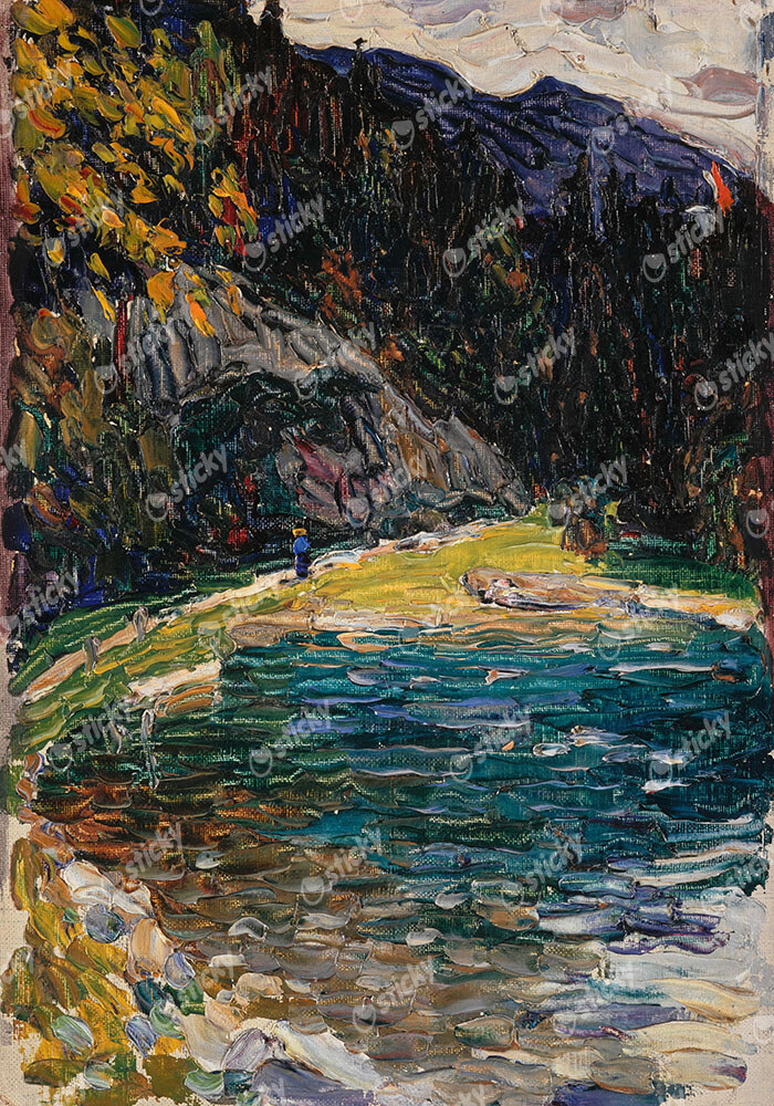 Πινακας σε καμβά KANDINSKY - KOCHEL ALTE KESSELBERGSTRASSE