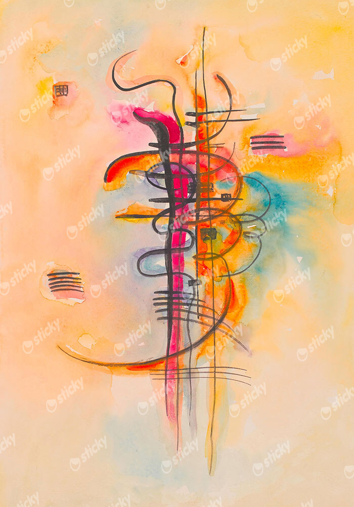 Πινακας σε καμβά KANDINSKY - WATERCOLOR NO 326