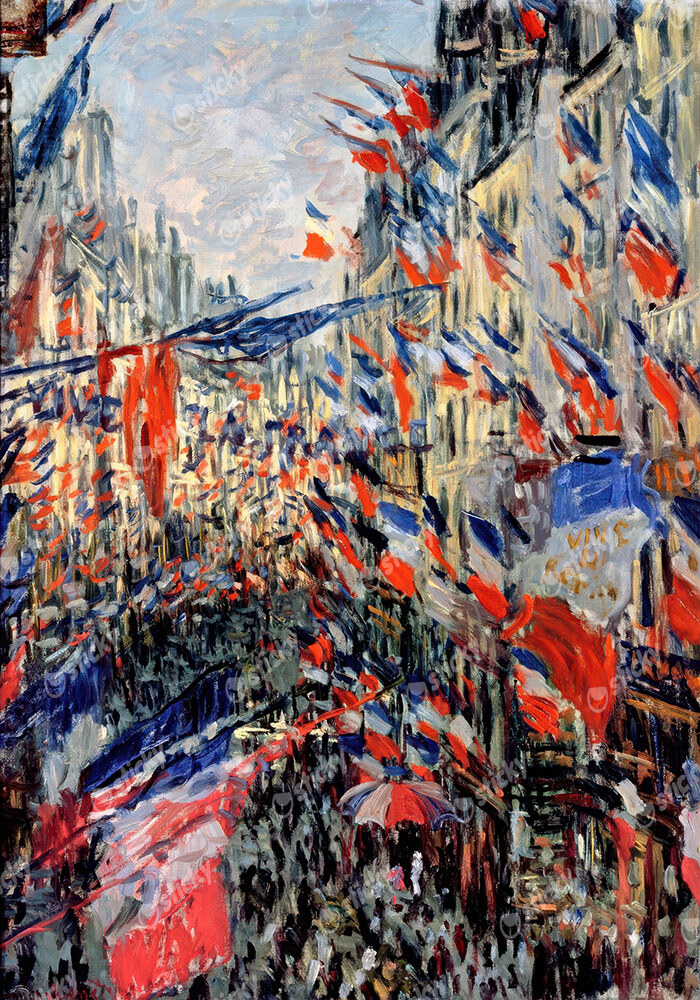 Πινακας σε καμβά MONET - THE RUE SAINT DENIS