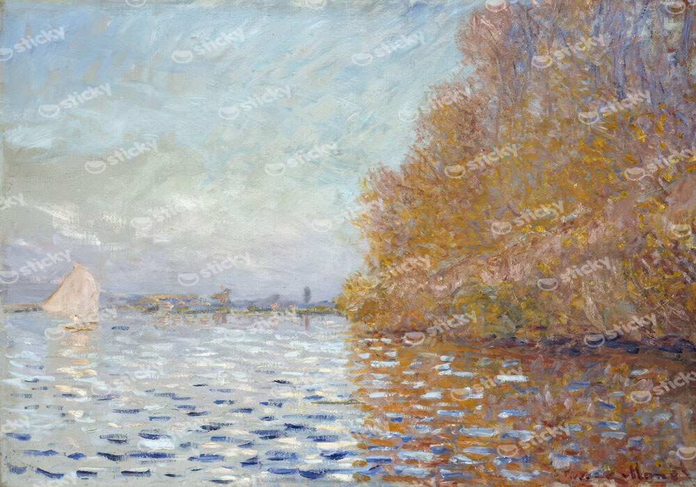 Πινακας σε καμβά MONET - ARGENTEUIL BASIN WITH A SINGLE SAILBOAT
