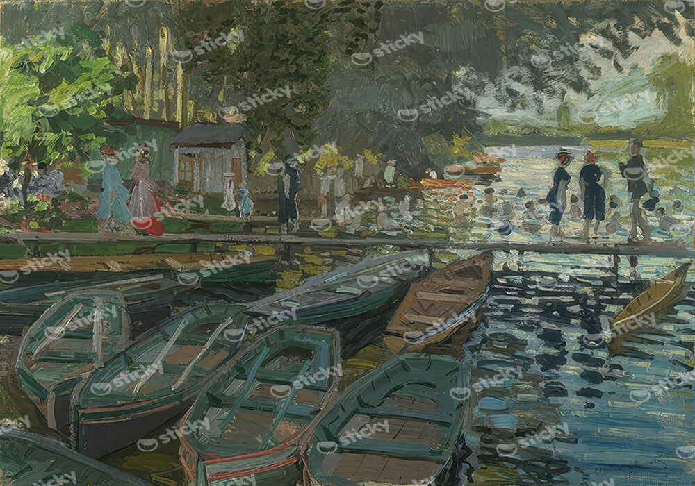 Πινακας σε καμβά MONET - BATHERS AT LA GRENOUILLERE