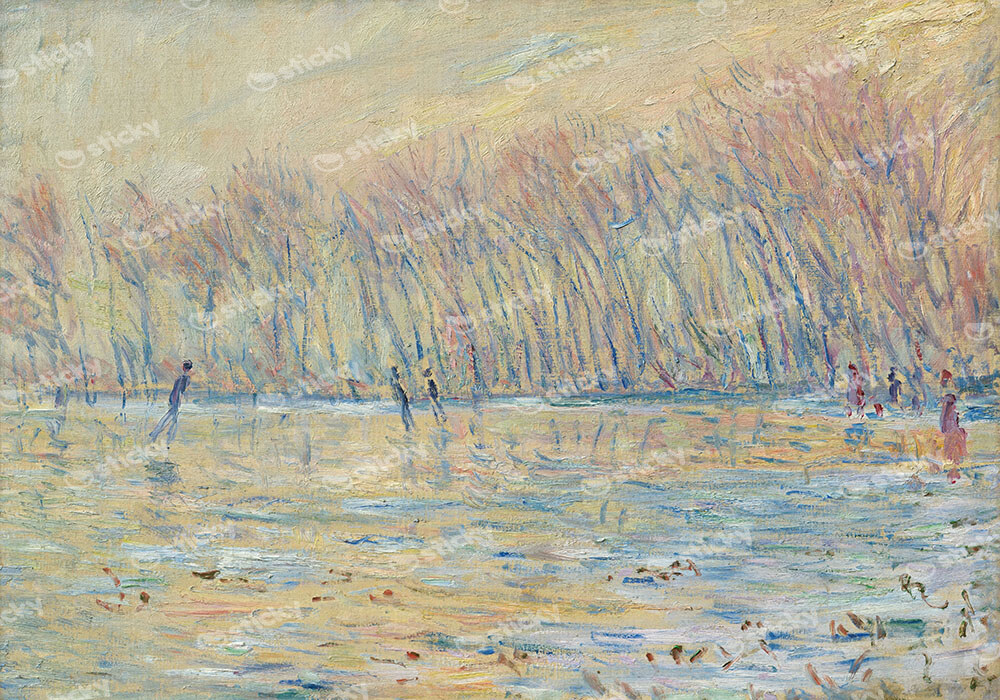 Πινακας σε καμβά MONET - THE SKATERS AT GIVERNY