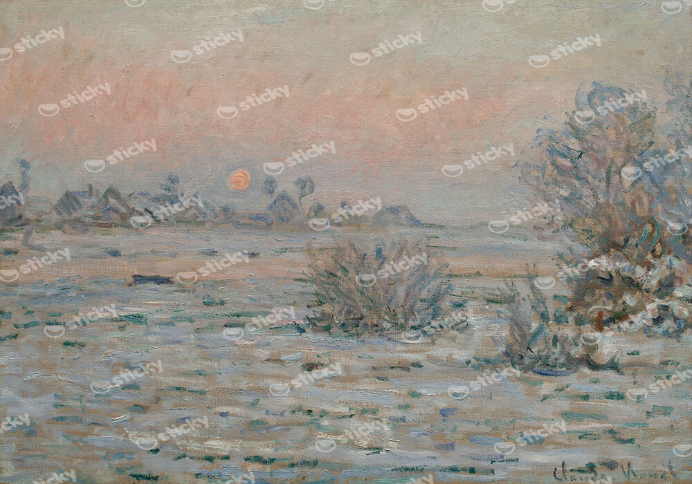 Πινακας σε καμβά MONET - WINTER SUN AT LAVACOURT