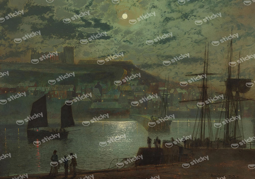 Πινακας σε καμβά JOHN ATKINSON - WHITBY HARBOUR 1874