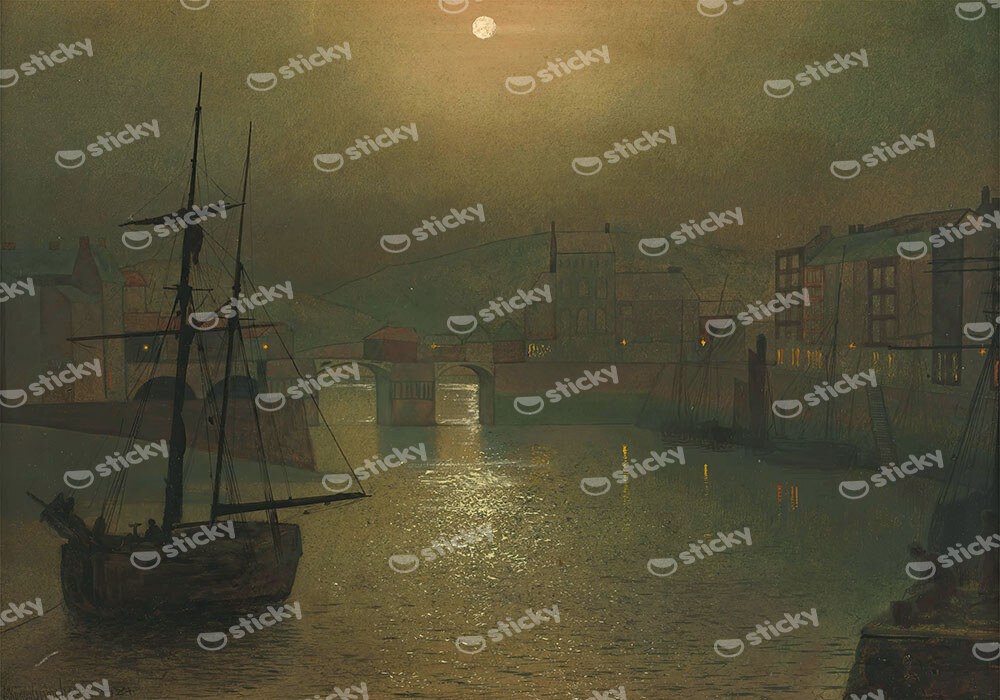 Πινακας σε καμβά JOHN ATKINSON - WHITBY HARBOUR