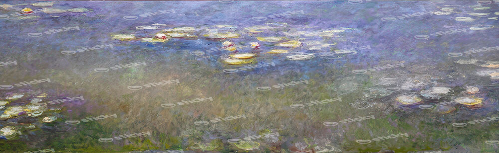 Πίνακας Πανοραμικός σε καμβά MONET - WATER LILIES
