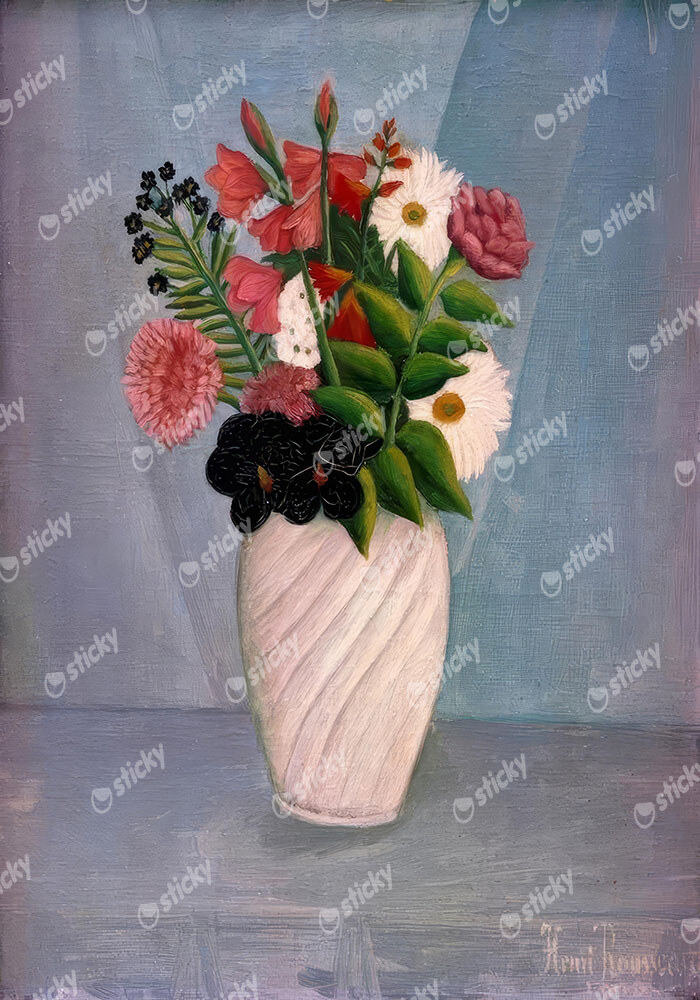 Πινακας σε καμβά HENRI ROUSSEAU - BOUQUET OF FLOWERS 2