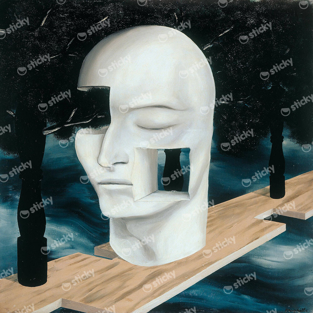 Πίνακας σε καμβά MAGRITTE - THE FACE OF GENIUS