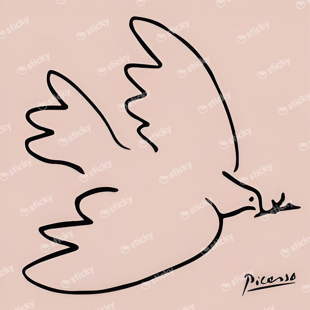 Πίνακας σε καμβά PICASSO - DOVE OF PEACE