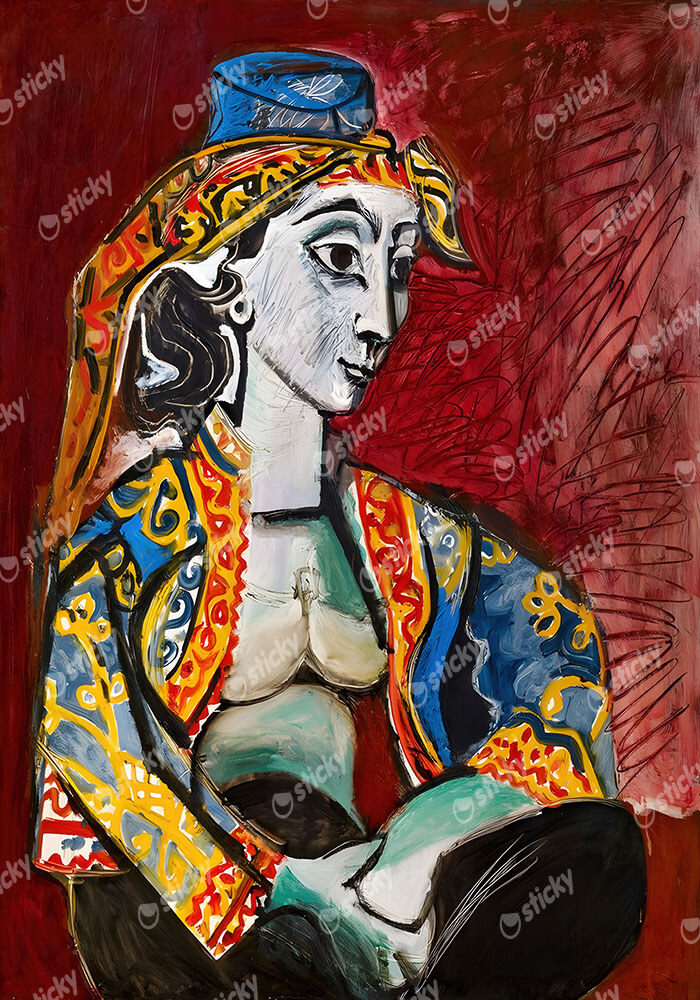 Πινακας σε καμβά PICASSO - JACQUELINE IN TURKISH COSTUME