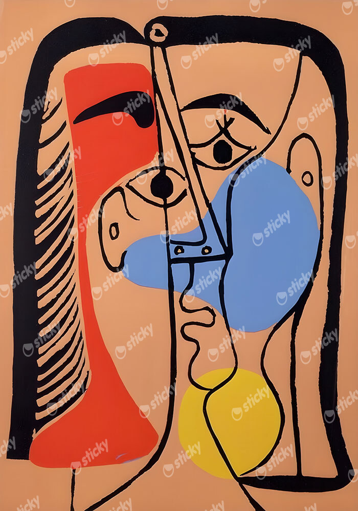 Πινακας σε καμβά PICASSO - JACQUELINE WITH STRAIGHT HAIR