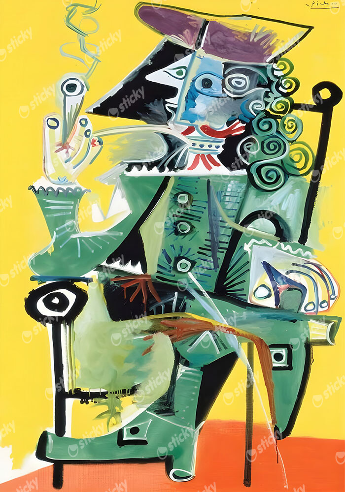 Πινακας σε καμβά PICASSO - MUSKETEER WITH A PIPE 1968