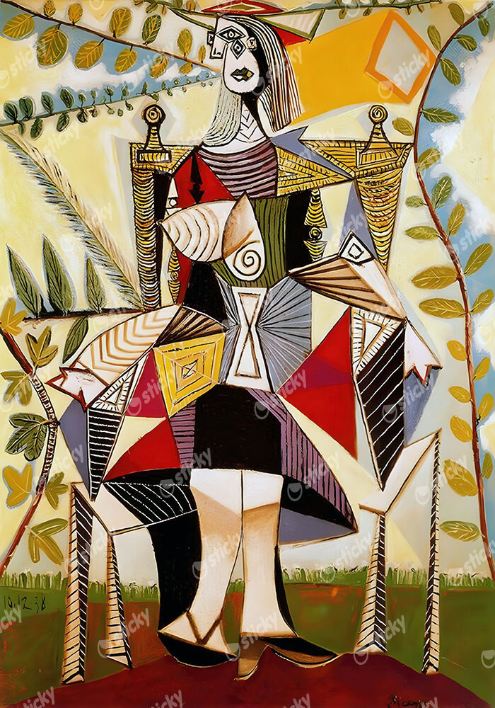 Πινακας σε καμβά PICASSO - SEATED WOMAN IN A GARDEN 1938