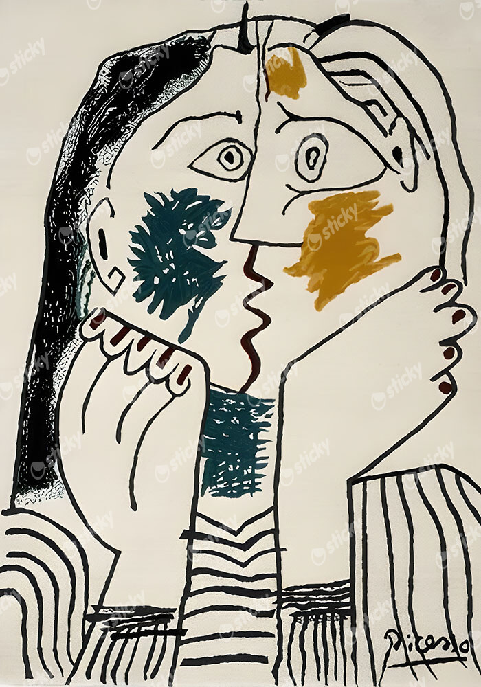 Πινακας σε καμβά PICASSO - THE KISS 1962