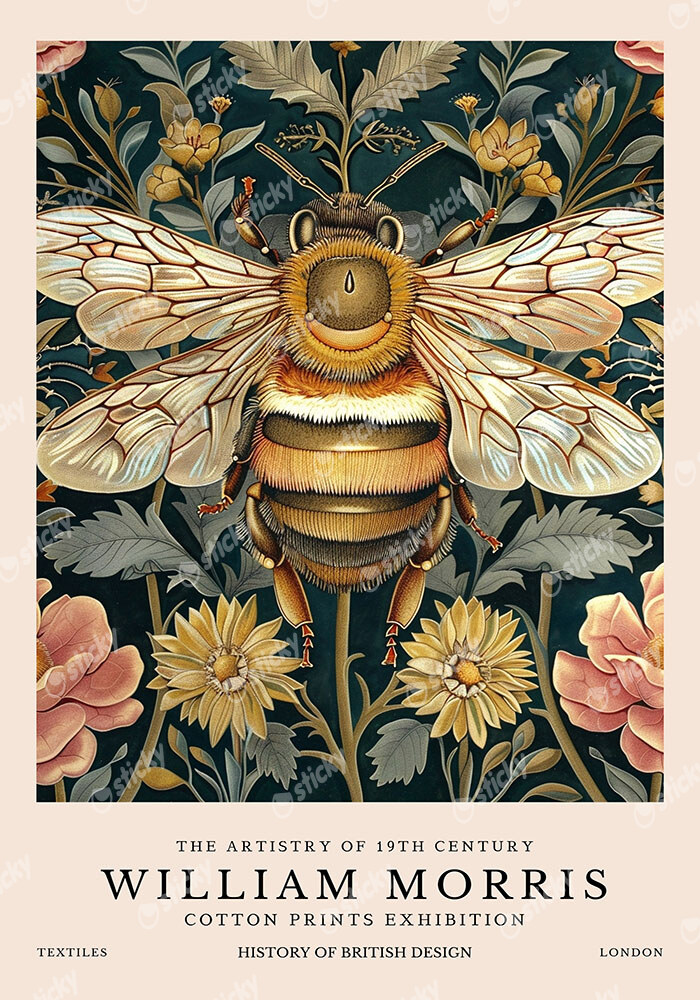 Πινακας σε καμβά WILLIAM MORRIS - BEE 1
