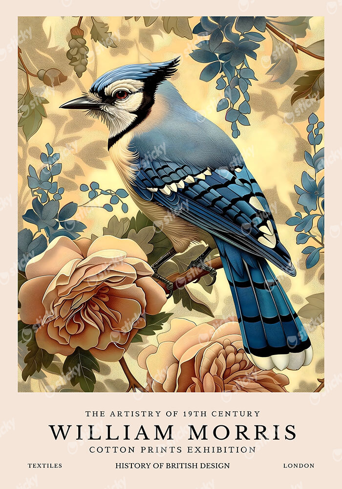 Πινακας σε καμβά WILLIAM MORRIS - BIRD 3