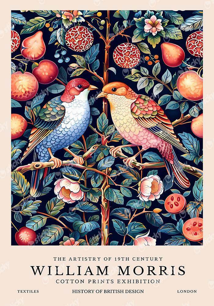 Πινακας σε καμβά WILLIAM MORRIS - BIRD 4