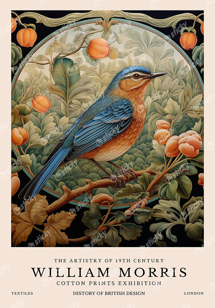 Πινακας σε καμβά WILLIAM MORRIS - BIRD 5