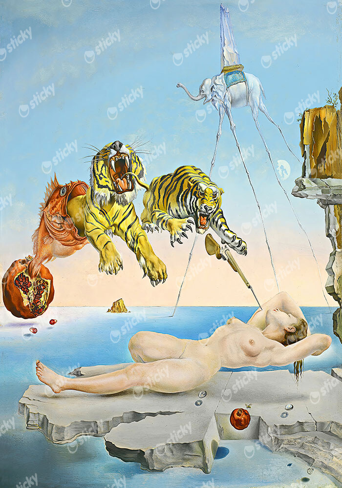 Πινακας σε καμβά DALI - DREAM CAUSE BY THE FIGHT OF A BEE