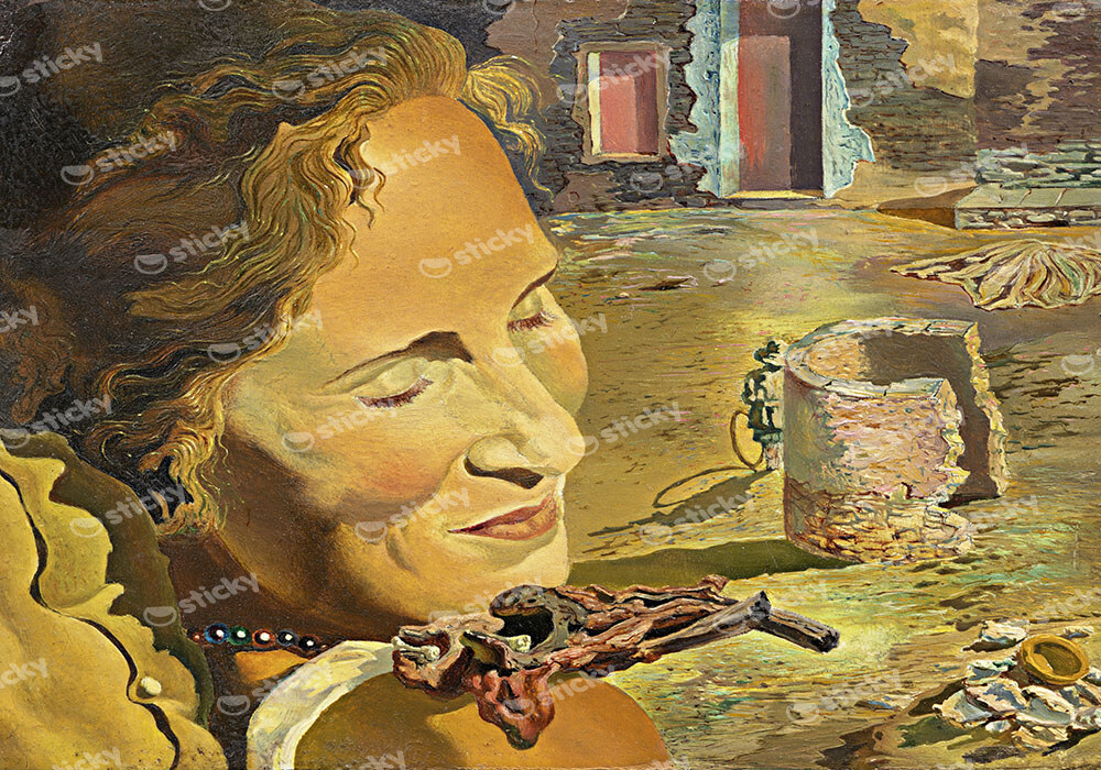Πινακας σε καμβά DALI - PORTRAIT OF GALA WITH TWO LAMB CHOPS BALANCED ON HER SHOULDER