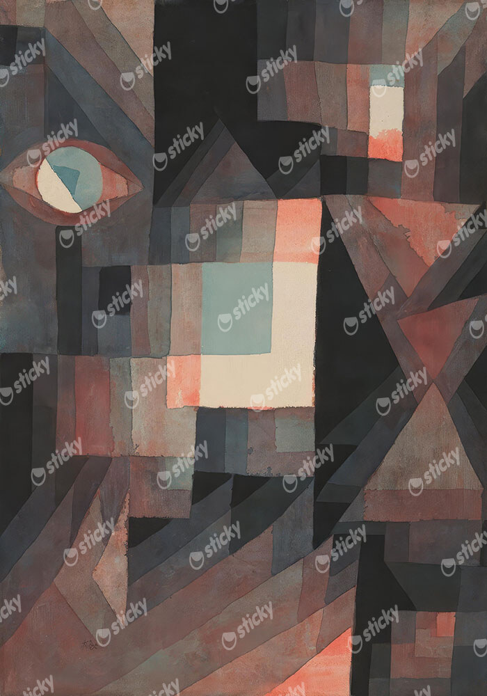 Πινακας σε καμβά PAUL KLEE - ABSTRACT RED AND GREEN GRADATION