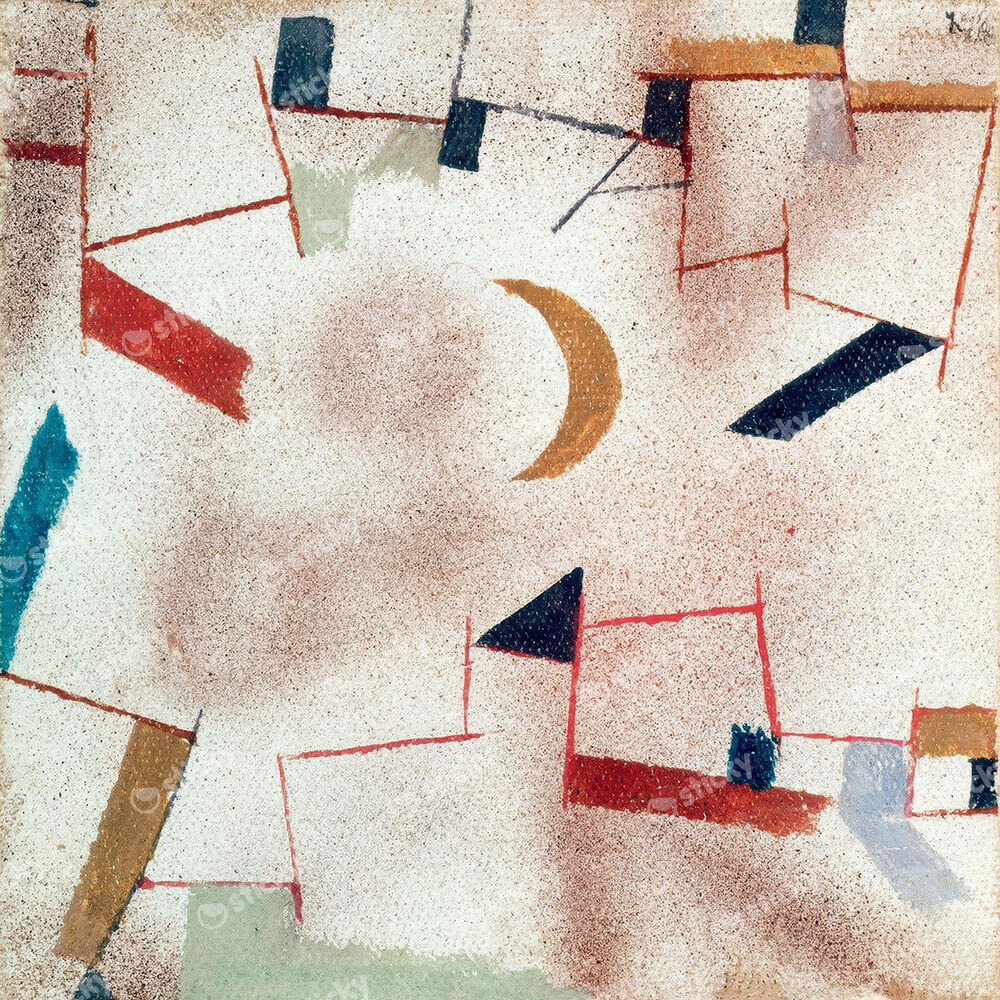 Πίνακας σε καμβά PAUL KLEE - ABSTRACT WITH CRESCENT MOON