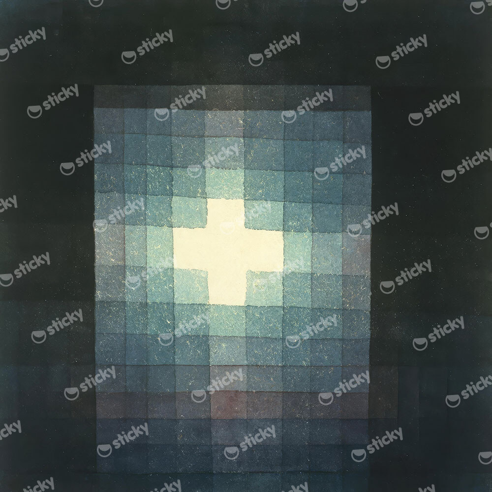 Πίνακας σε καμβά PAUL KLEE - CHRISTIAN MONUMENT
