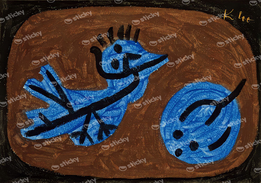 Πινακας σε καμβά PAUL KLEE - BLUE BIRD PUMPKIN