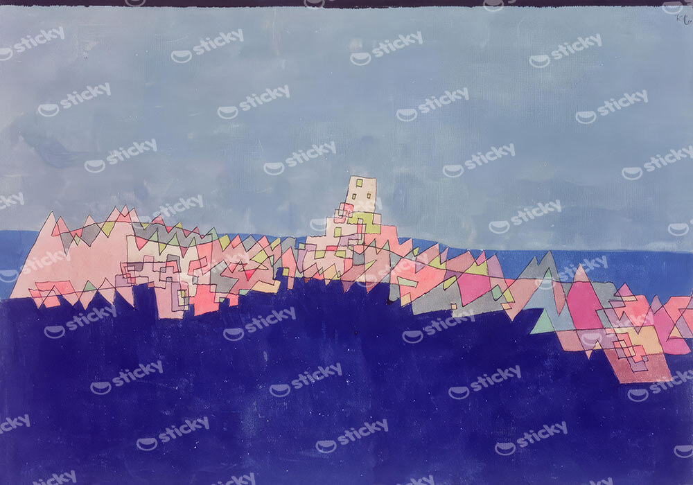 Πινακας σε καμβά PAUL KLEE - CASTLE ON THE REEF