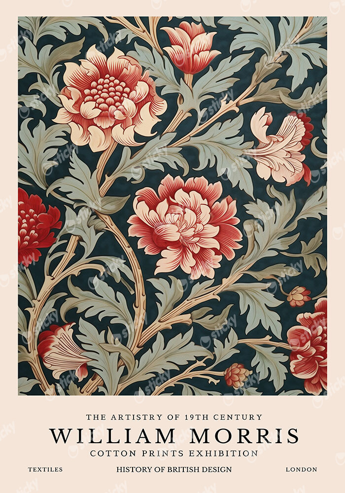 Πινακας σε καμβά WILLIAM MORRIS - FLORAL PATTERN 1