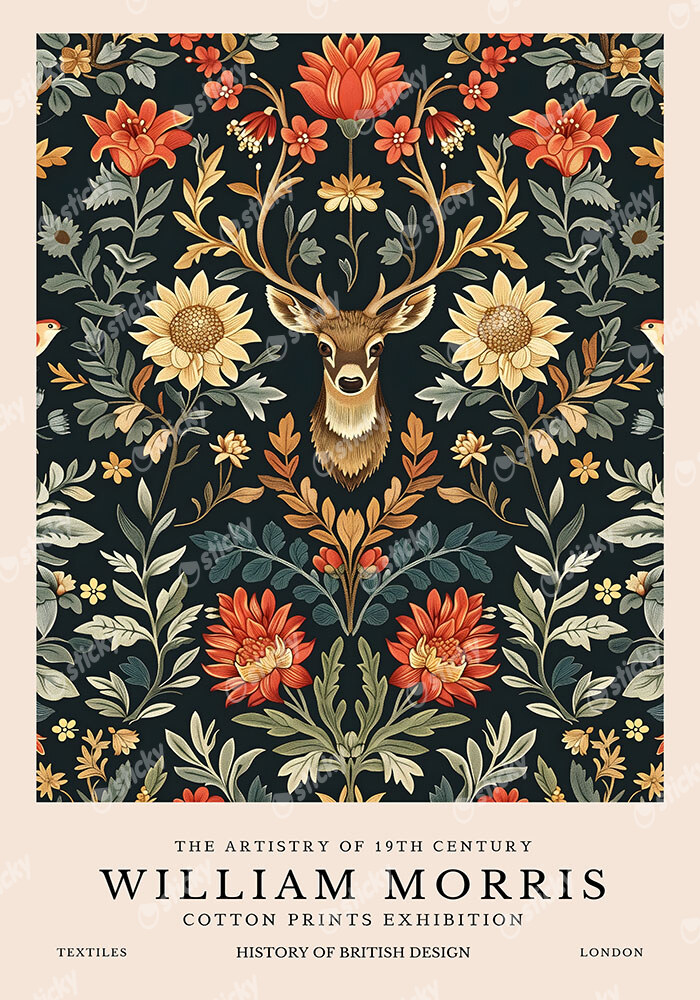 Πινακας σε καμβά WILLIAM MORRIS - FLORAL PATTERN 2