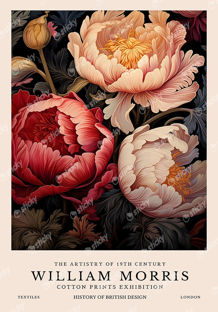 Πινακας σε καμβά WILLIAM MORRIS - FLOWER 1