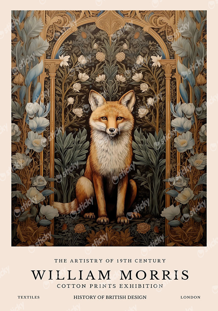 Πινακας σε καμβά WILLIAM MORRIS - FOX 2