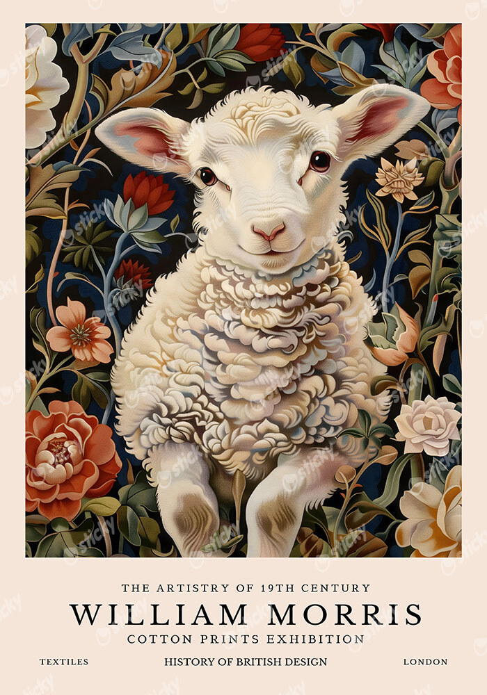 Πινακας σε καμβά WILLIAM MORRIS - LAMB