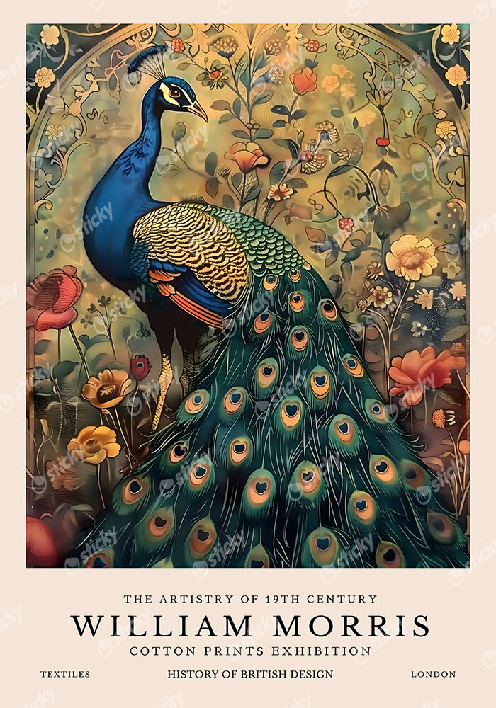 Πινακας σε καμβά WILLIAM MORRIS - PEACOCK 4