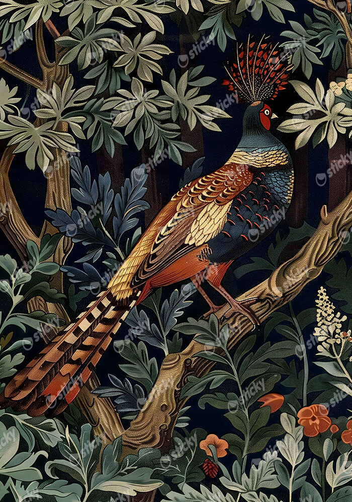 Πινακας σε καμβά WILLIAM MORRIS - PHEASANT