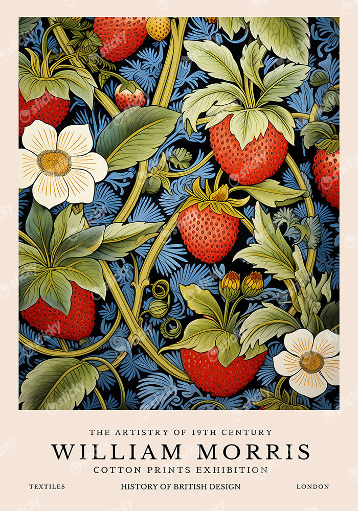 Πινακας σε καμβά WILLIAM MORRIS - STRAWBERRY