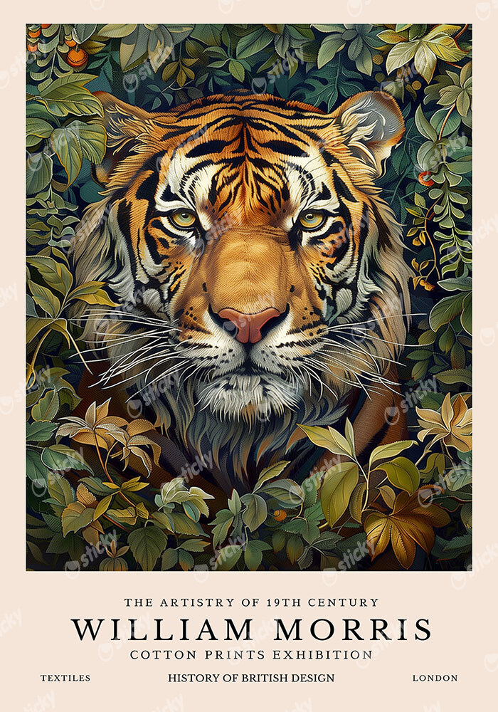 Πινακας σε καμβά WILLIAM MORRIS - TIGER