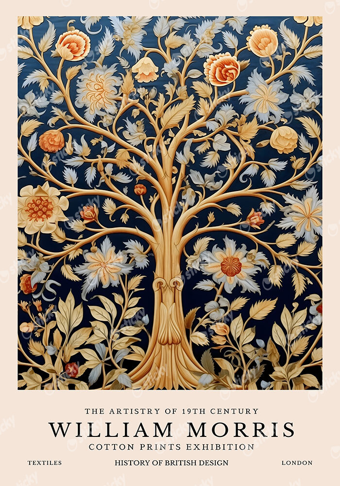 Πινακας σε καμβά WILLIAM MORRIS - TREE OF LIFE 2