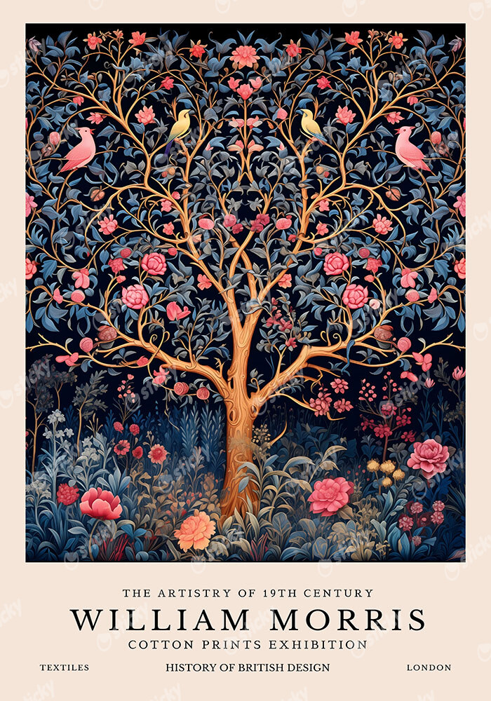Πινακας σε καμβά WILLIAM MORRIS - TREE OF LIFE 3