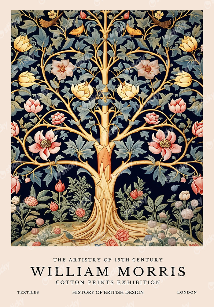 Πινακας σε καμβά WILLIAM MORRIS - TREE OF LIFE 4